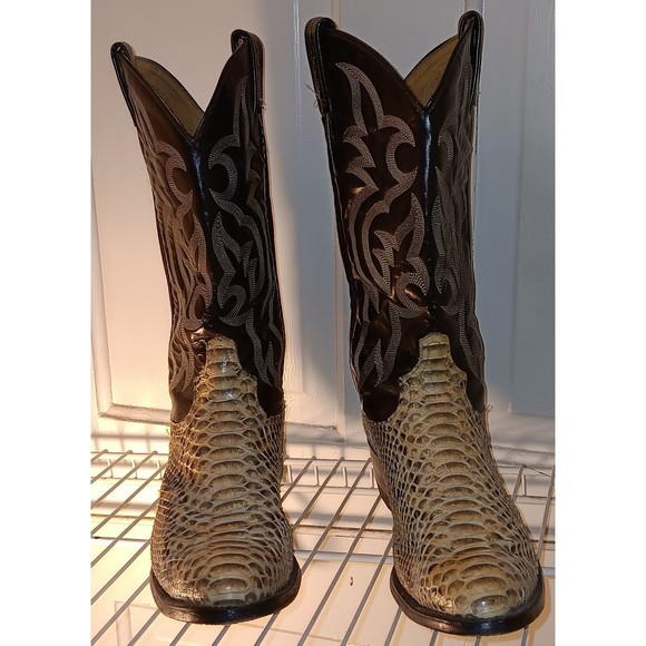 Vintage Tony Lama Snakeskin Boots - Picture 1 of 6